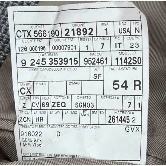 Ermenegildo Zegna 3 Button Wool & Silk Blue & Brown Sports Coat Blazer Size 44R - Picture 5 of 10